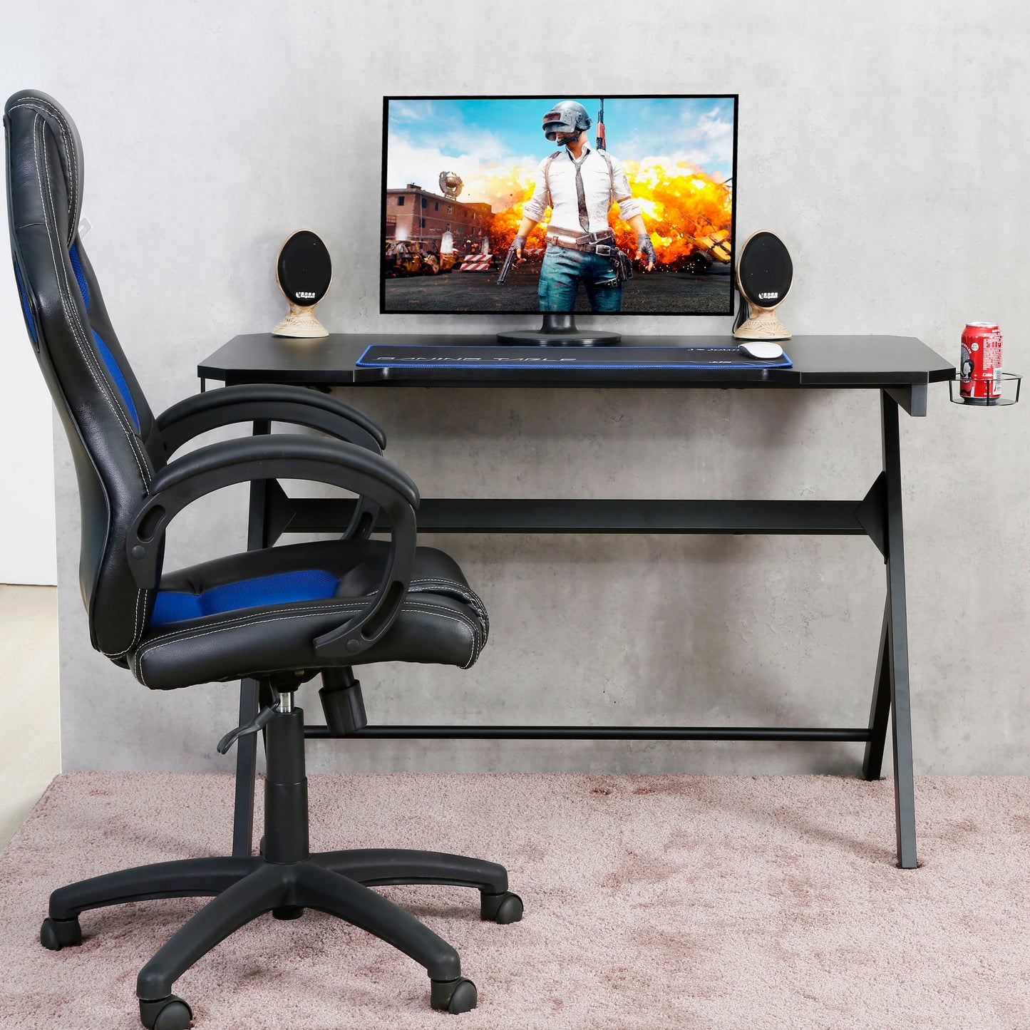 JJS 48" Home Office Gaming Computer Desk with Cable Management