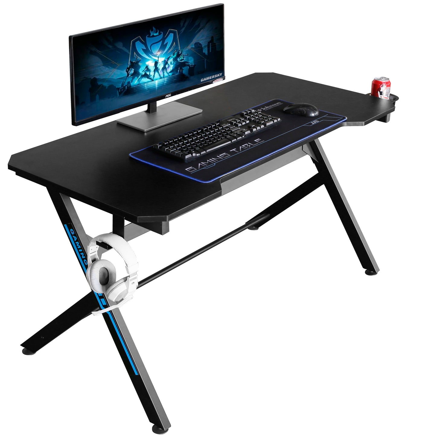 JJS 48" Home Office Gaming Computer Desk with Cable Management