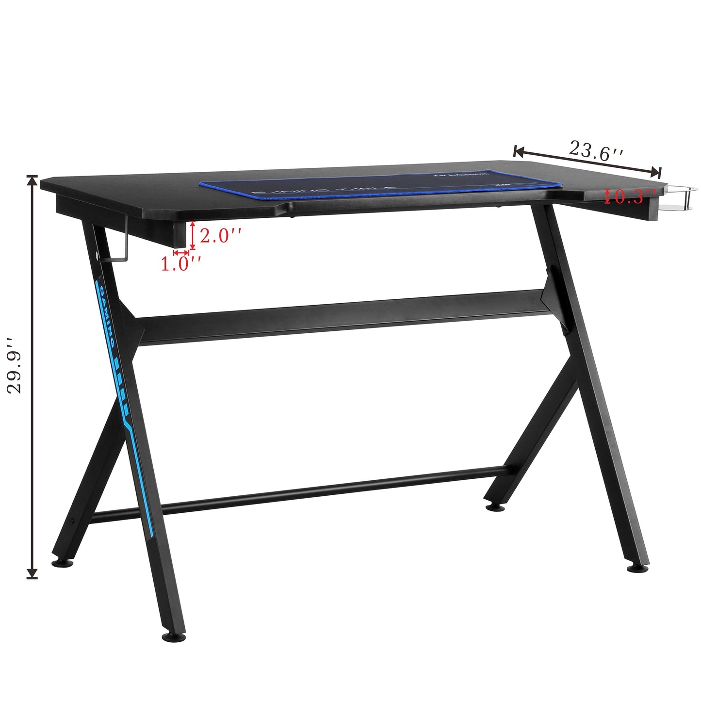 JJS 48" Home Office Gaming Computer Desk with Cable Management
