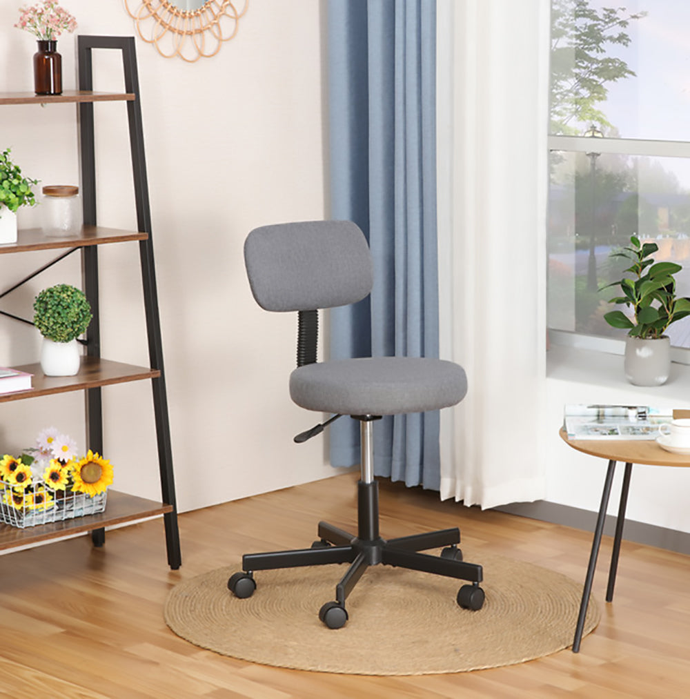 JJS Upholstered Low Back Armless Computer Chair,