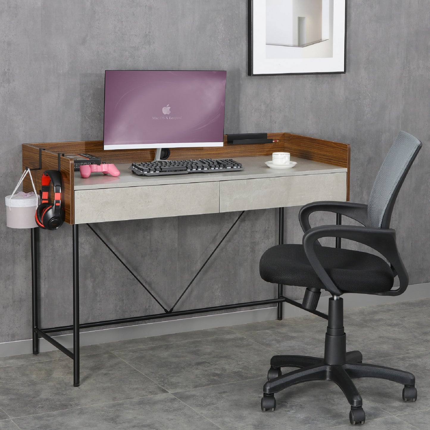 JJS 48" Home Office Computer Laptop Desk with Drawers