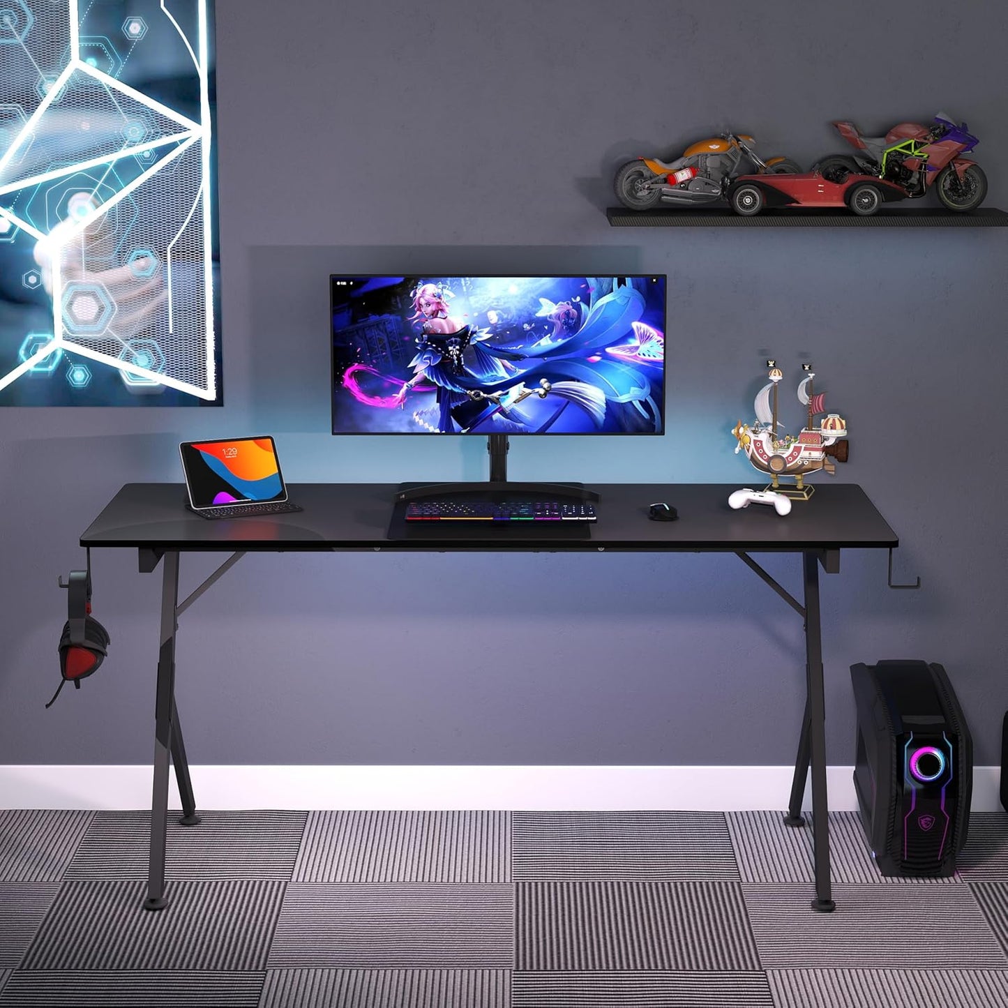 JJS Game Table 63",Carbon Fiber Surface Computer Table