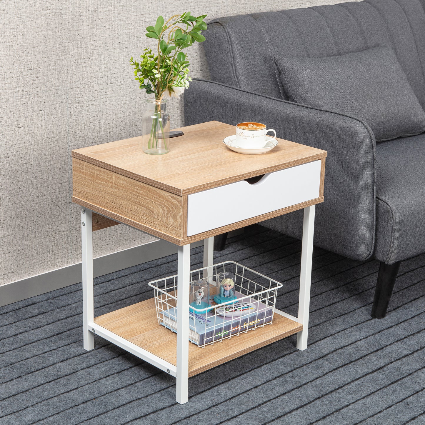 JJS Side End Table, Easy Assembly