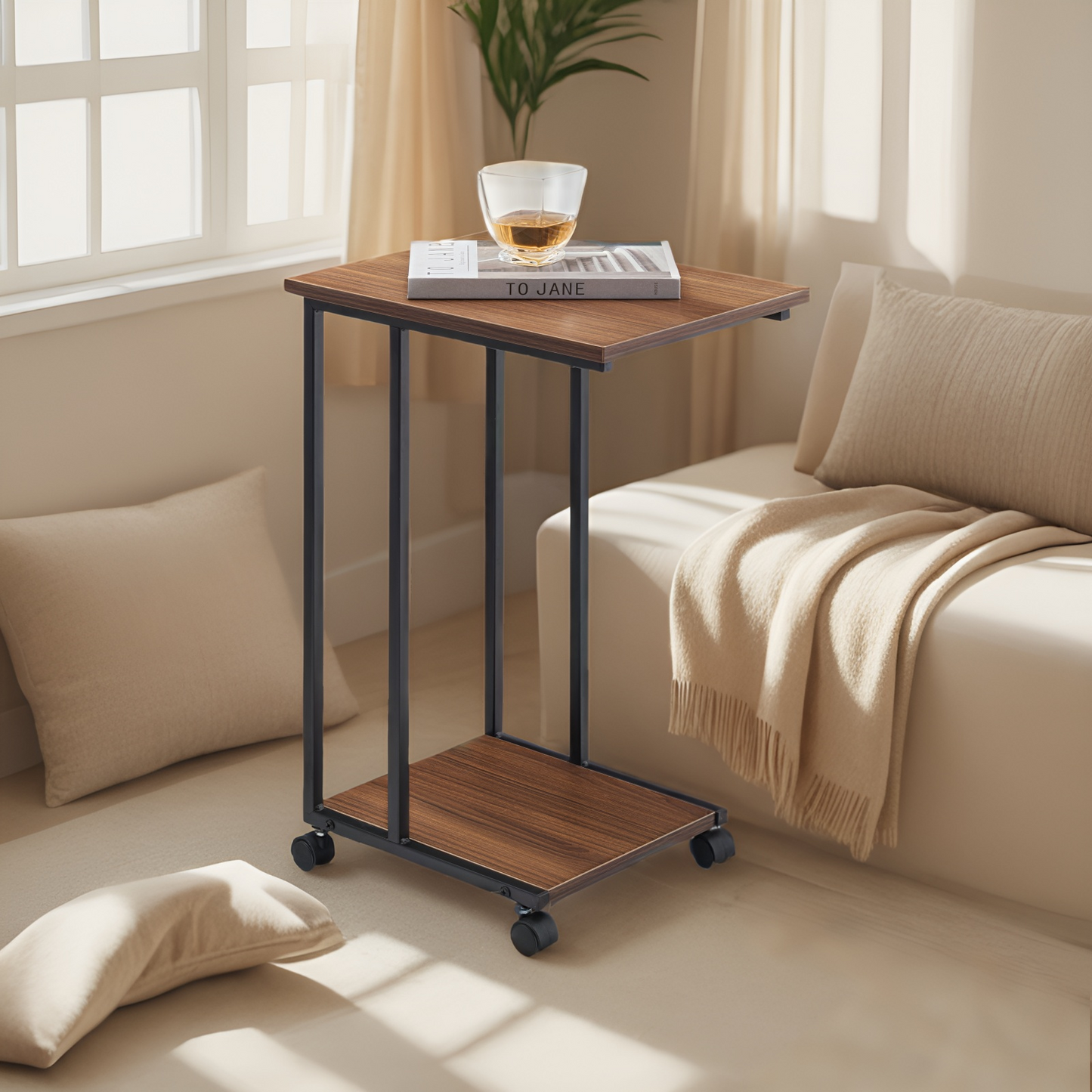 JJS Side End C Table for Sofa, Small Spaces