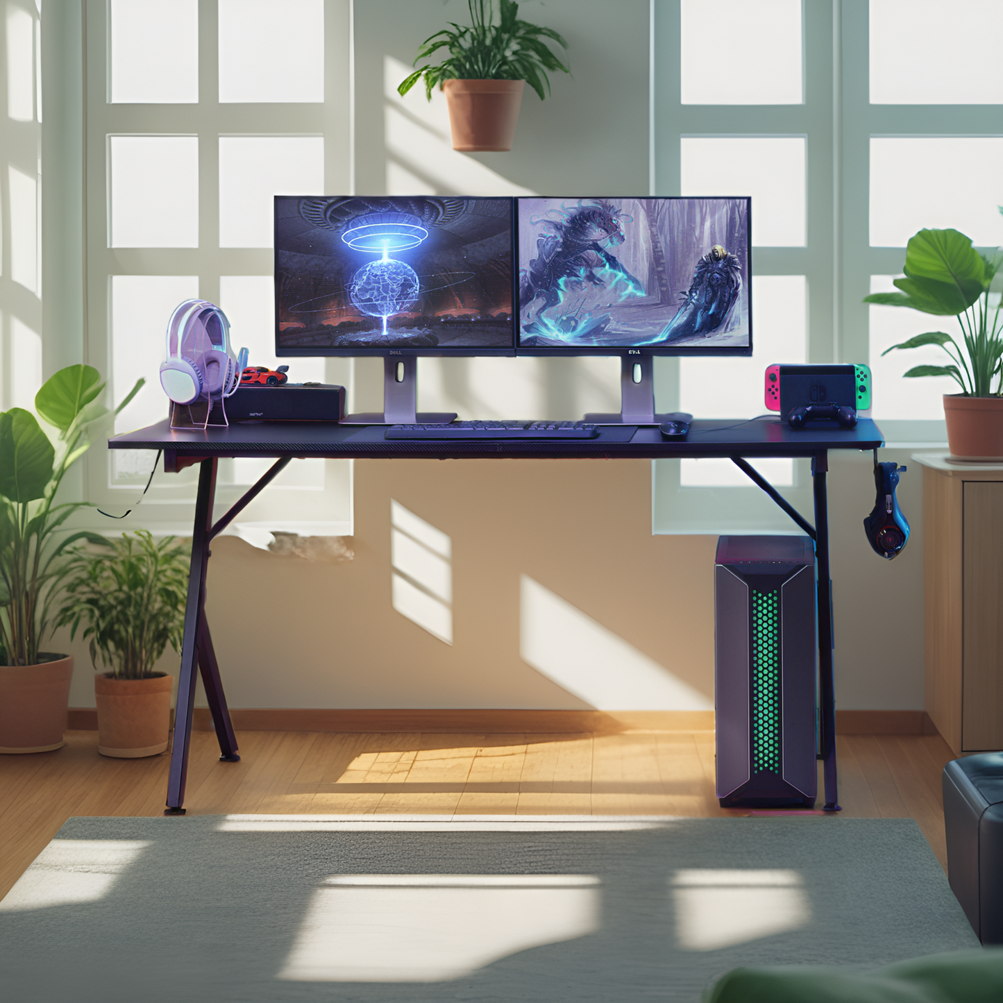 JJS Game Table 63",Carbon Fiber Surface Computer Table