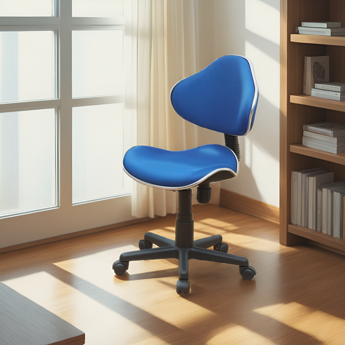 JJS Home Office Low Back Computer Executive Chair, Ergonomic Mesh Chair with Extra Large Base and Pads,