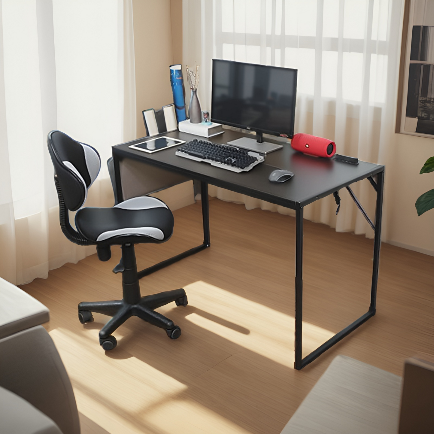JJS Small Computer Desk Simple Style Writing Desk for Small Spaces Home Office