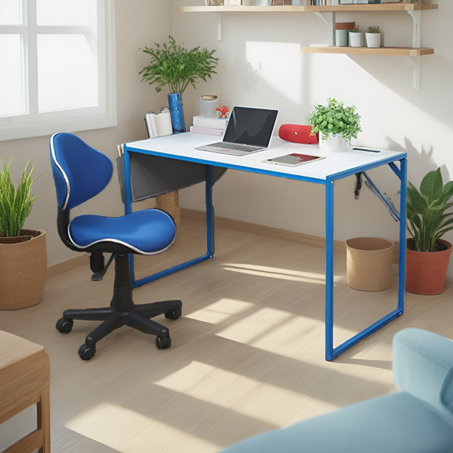 JJS Small Computer Desk Simple Style Writing Desk for Small Spaces Home Office