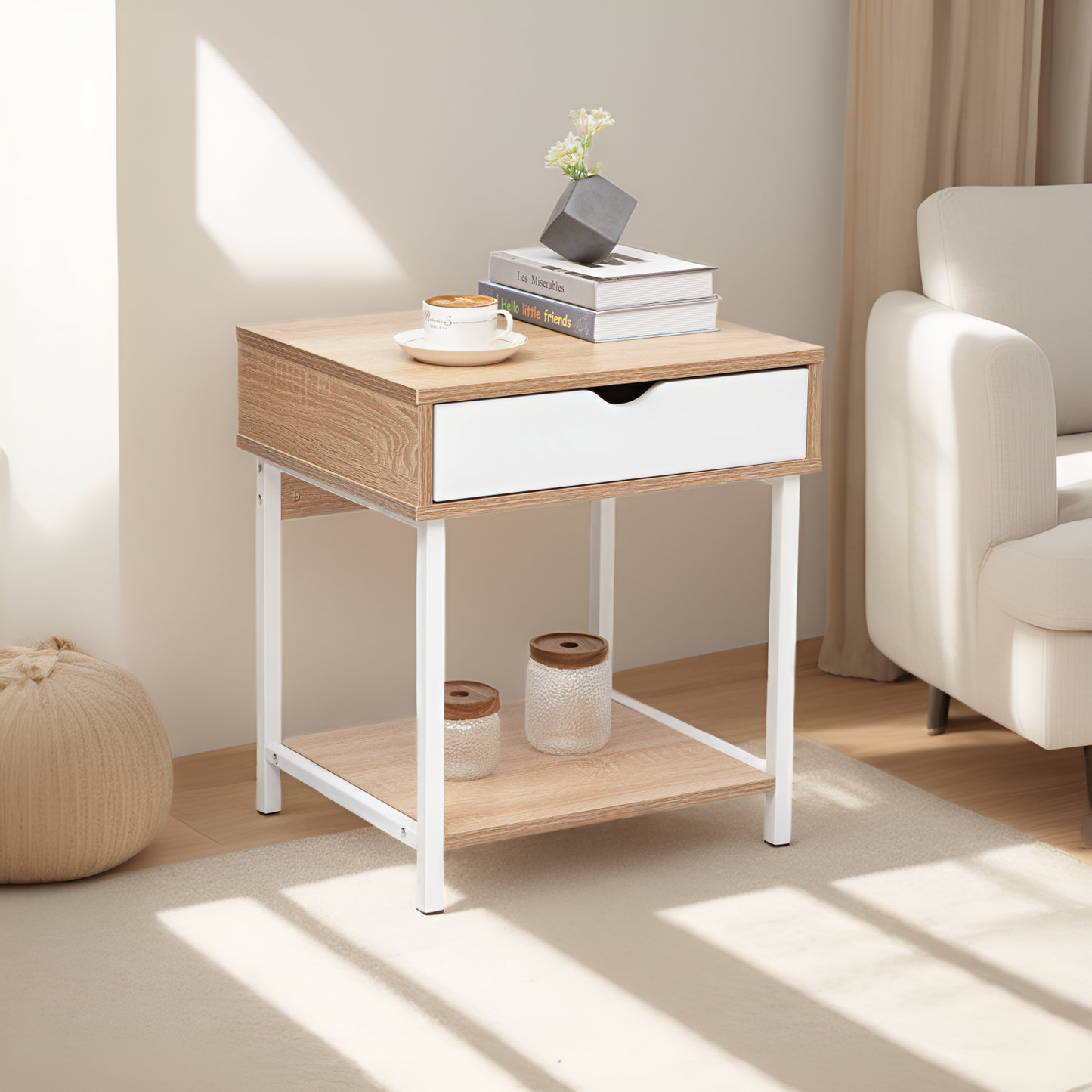 JJS Side End Table, Easy Assembly