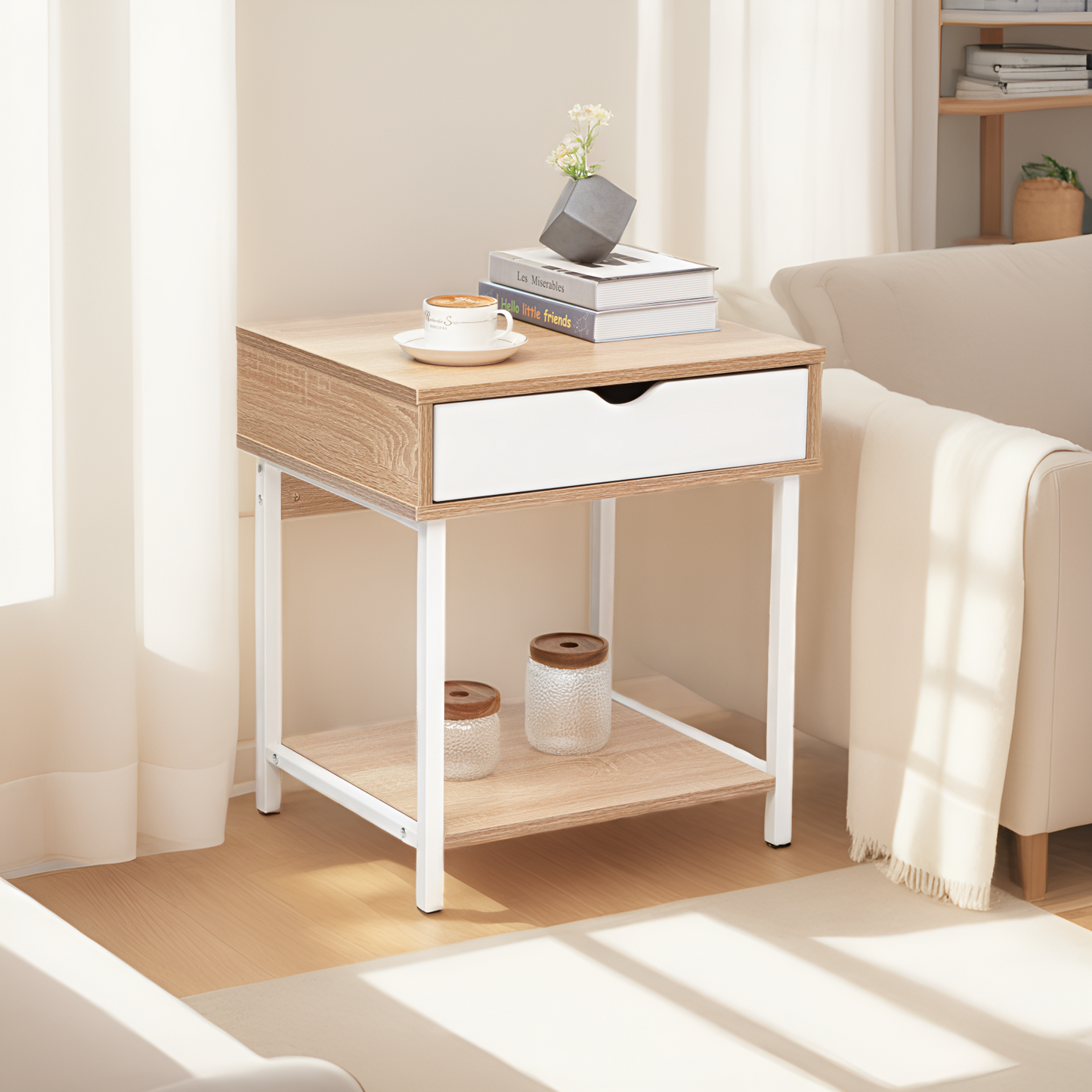 JJS Side End Table, Easy Assembly