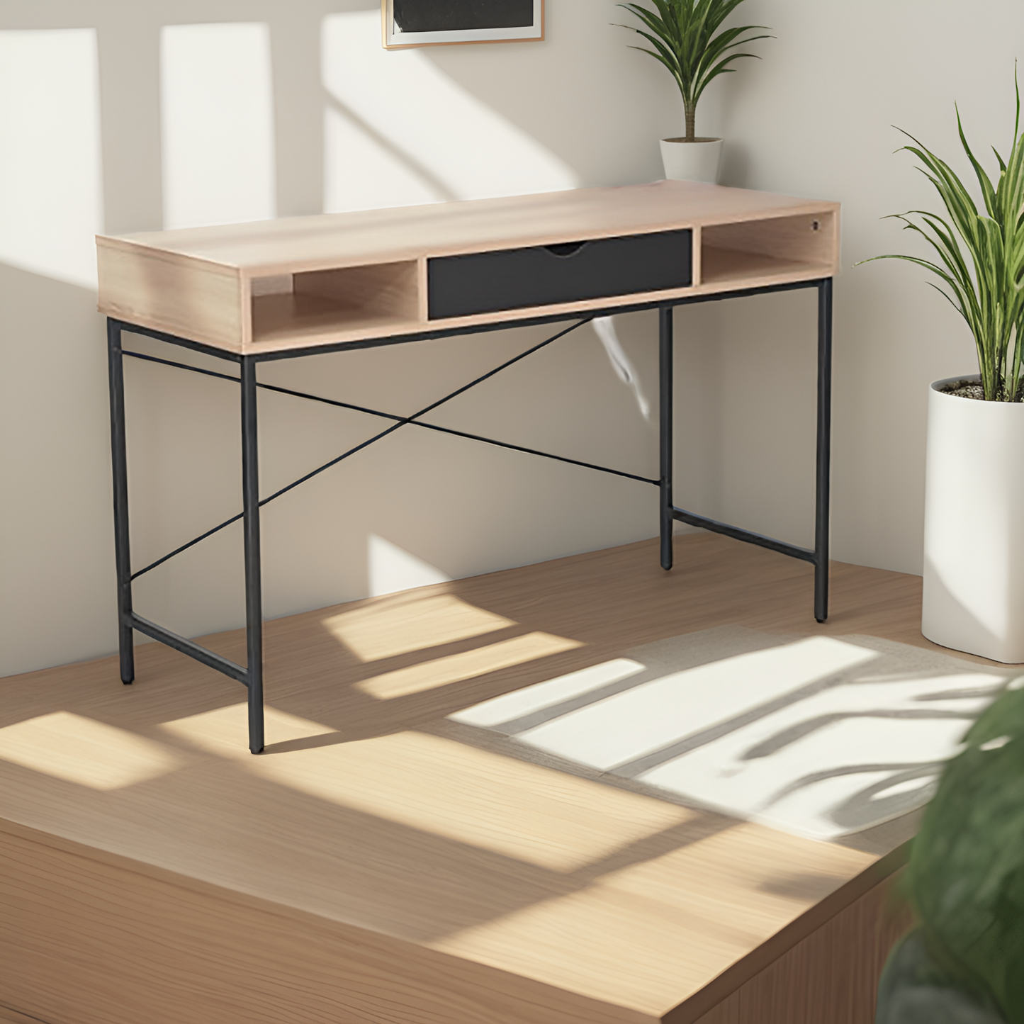 JJS 48' Writing Desk with Power Outlet