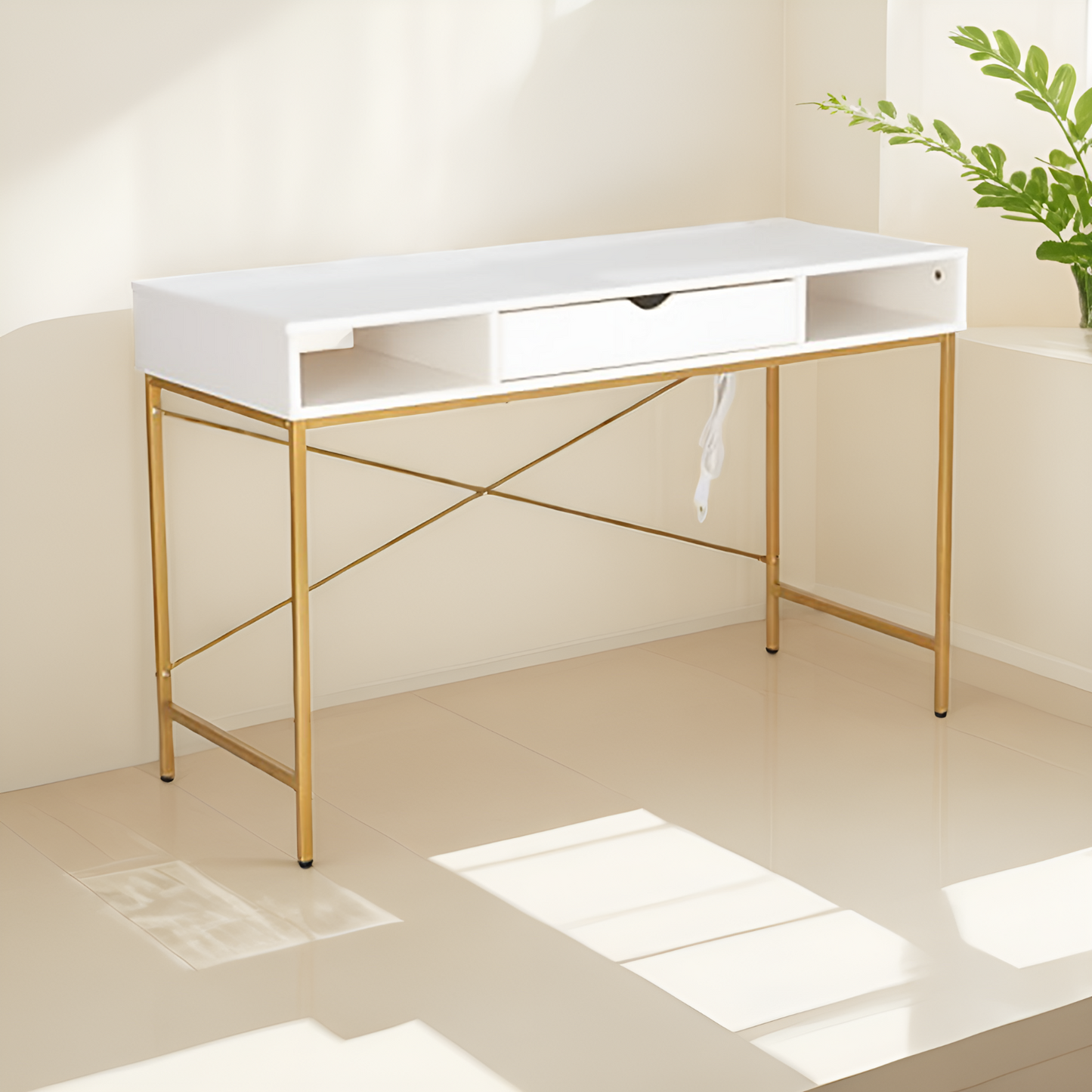 JJS 48' Writing Desk with Power Outlet
