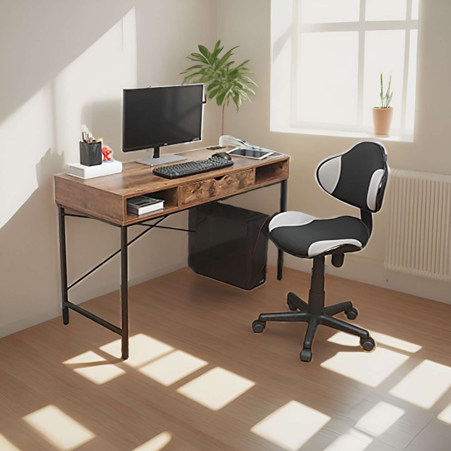 JJS 48' Writing Desk with Power Outlet