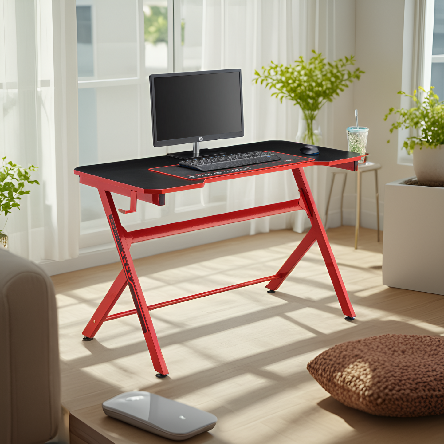 JJS 48" Home Office Gaming Computer Desk with Cable Management