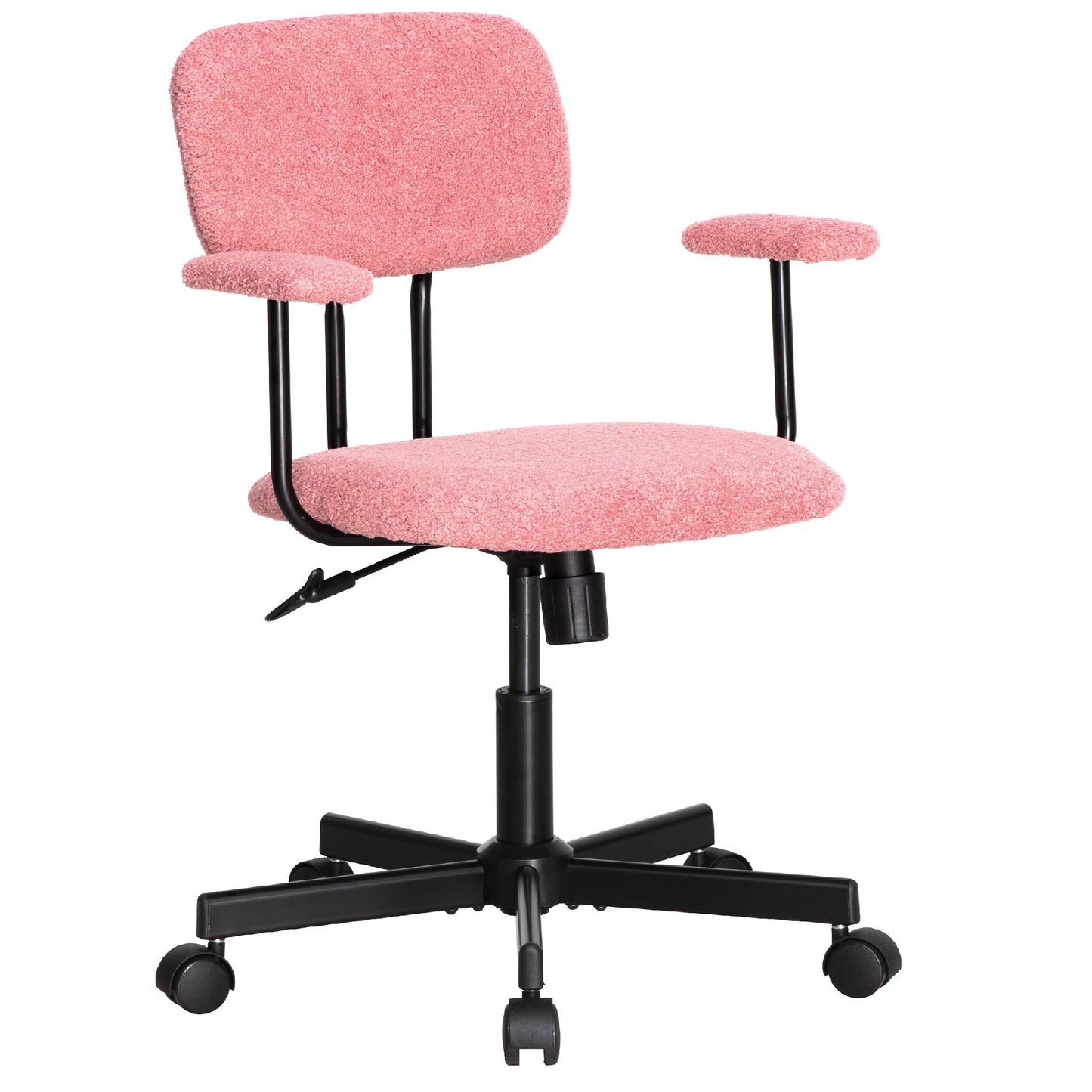 JJS Low Back Velvet Office Computer Chair with Armrest, Blue