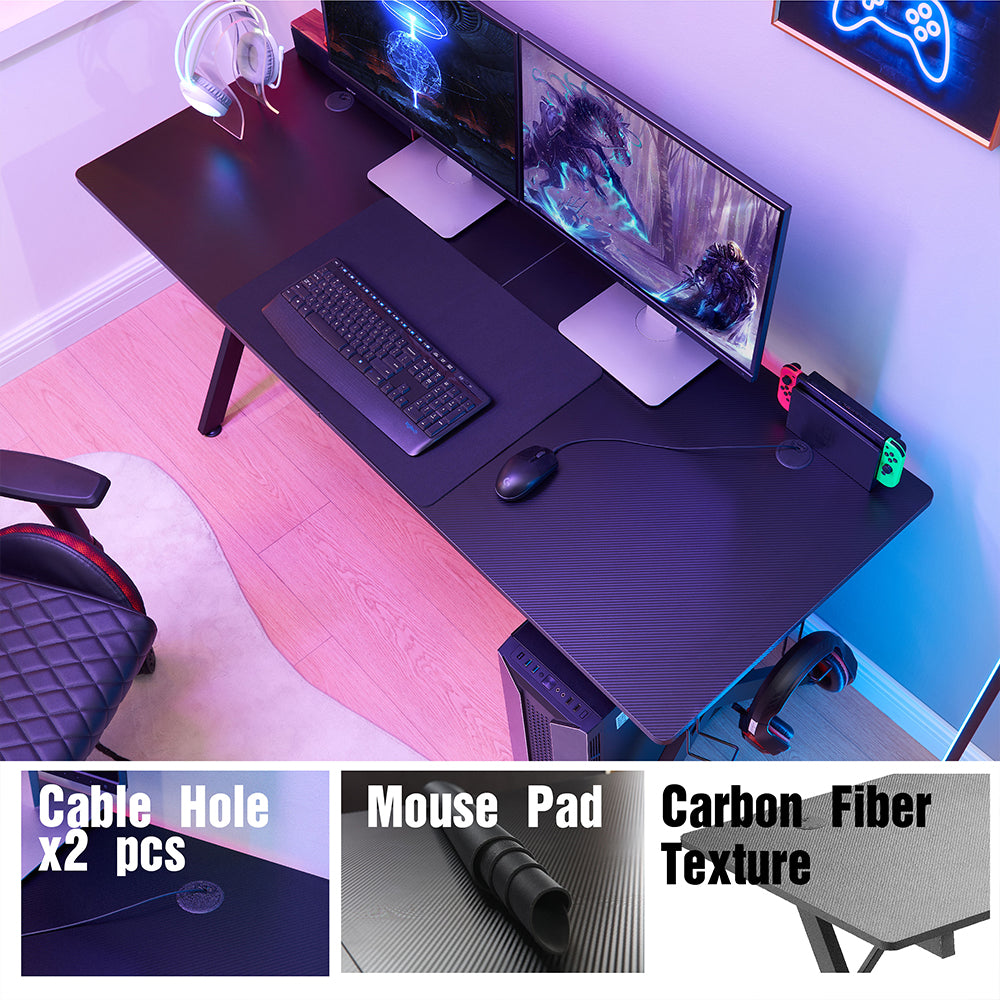 JJS Game Table 63",Carbon Fiber Surface Computer Table