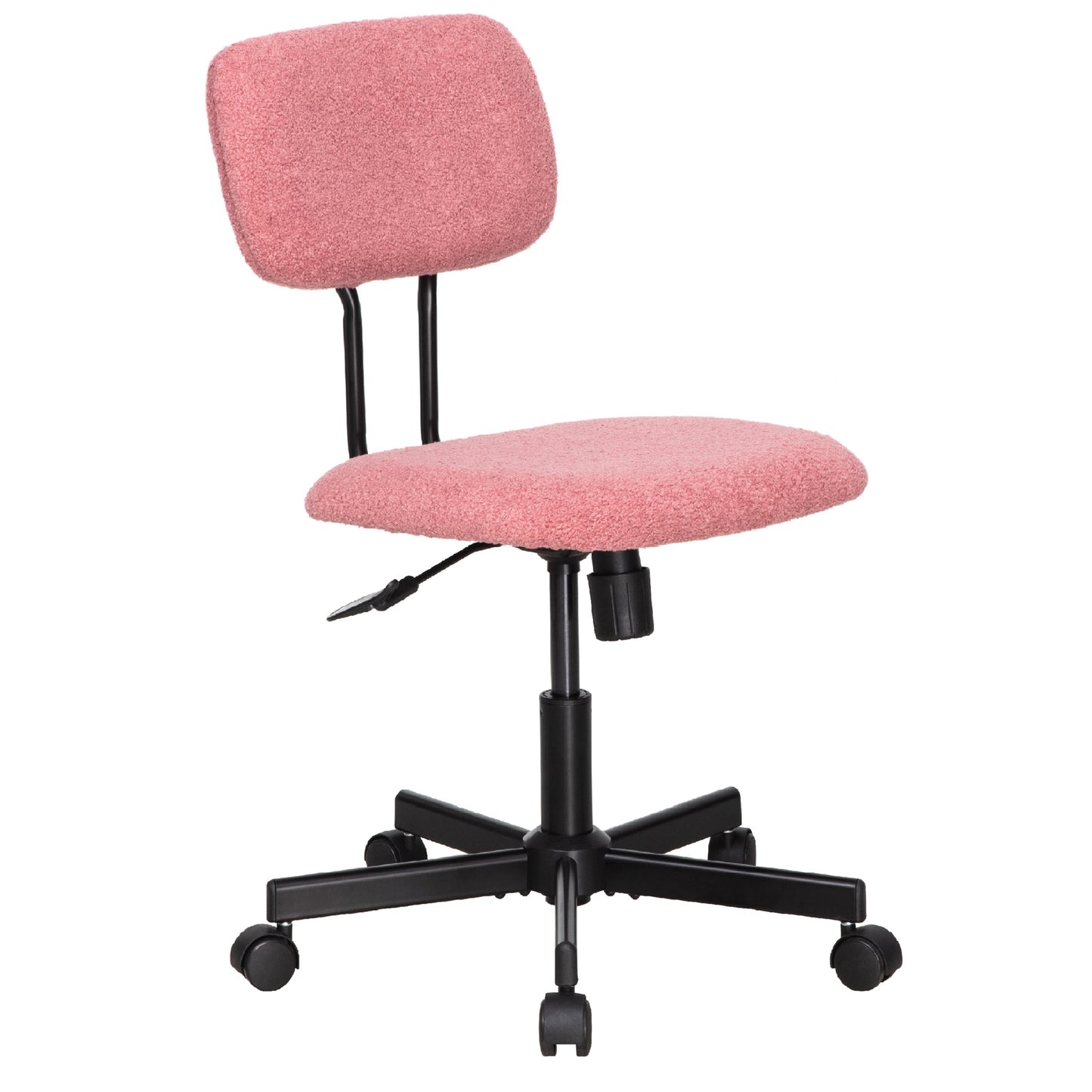 JJS Low Back Velvet Office Computer Chair with Armrest, Blue