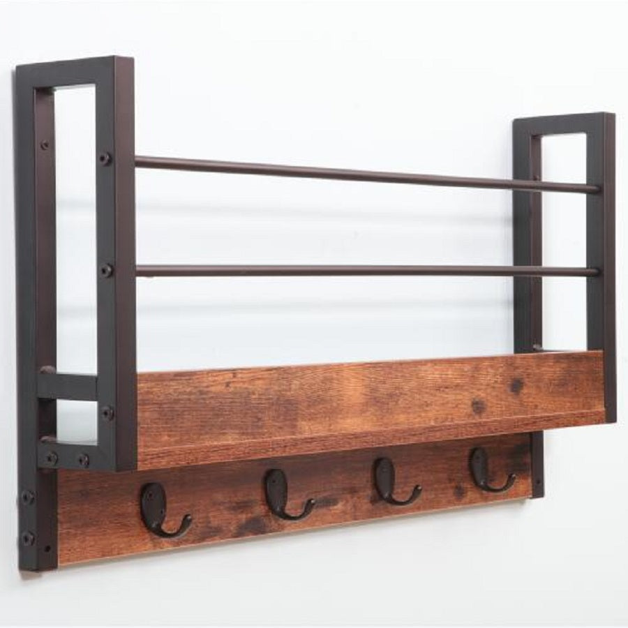 JJS Floating Book Shelf Coat Rack, Set of 1