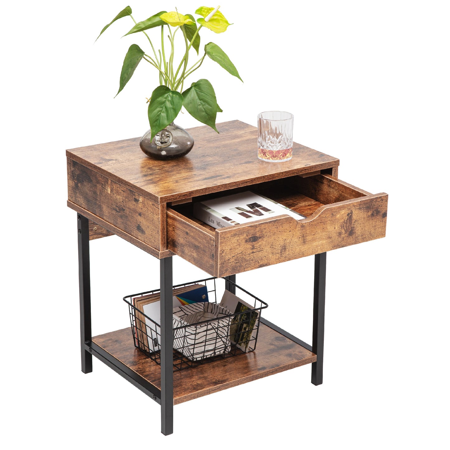 JJS Side End Table, Easy Assembly