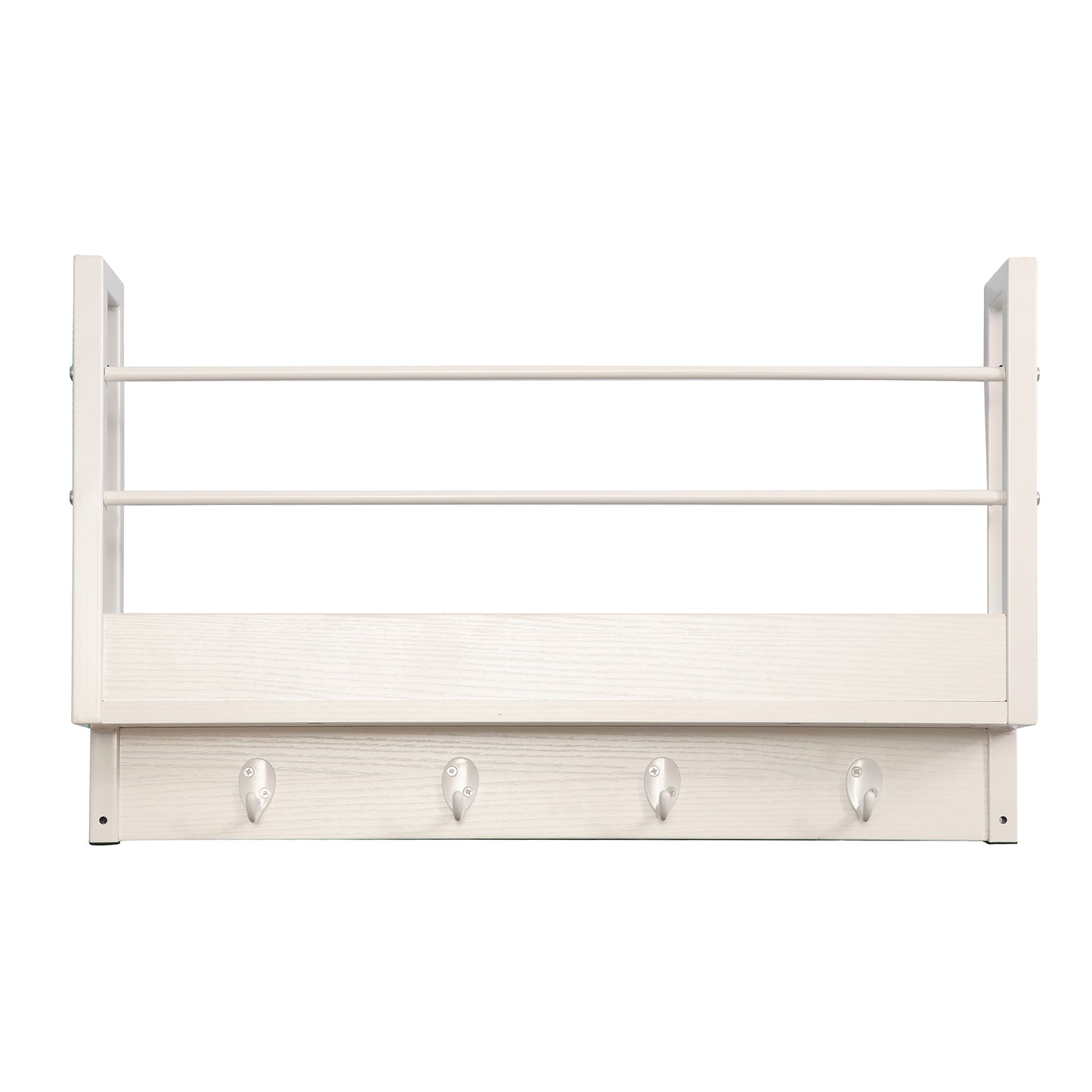 JJS Floating Book Shelf Coat Rack, Set of 1