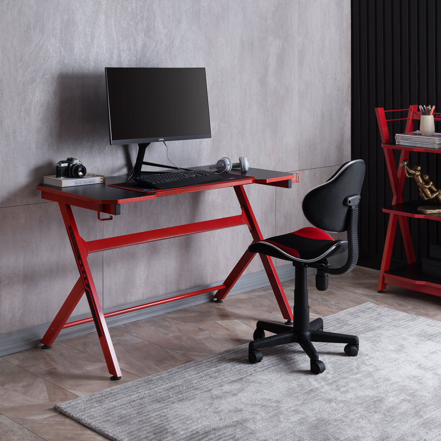 JJS 48" Home Office Gaming Computer Desk with Cable Management
