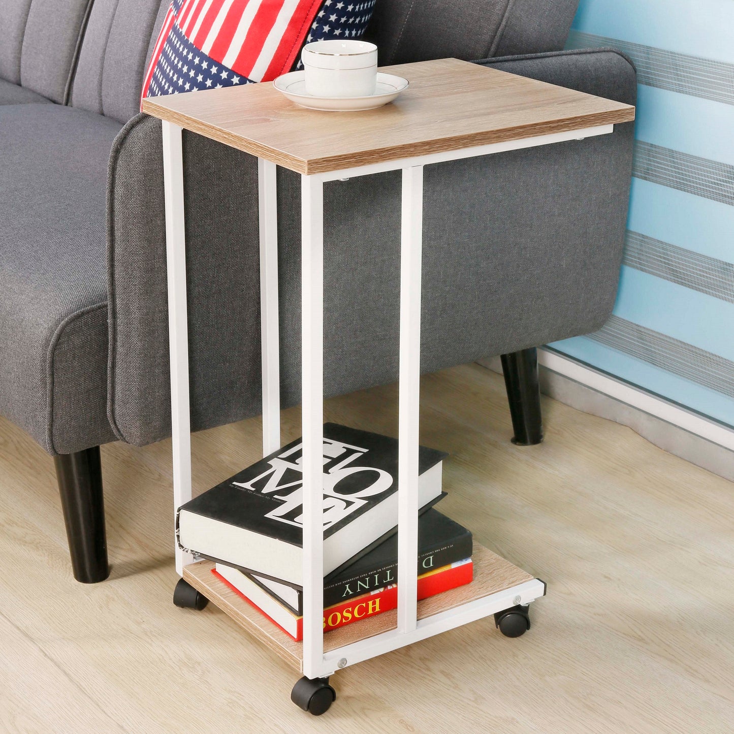 JJS Side End C Table for Sofa, Small Spaces