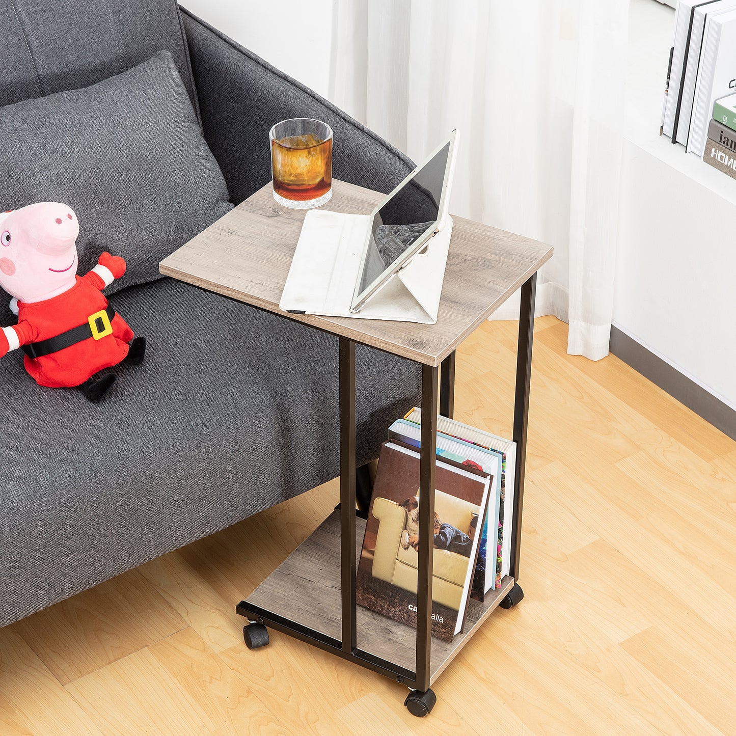 JJS Side End C Table for Sofa, Small Spaces