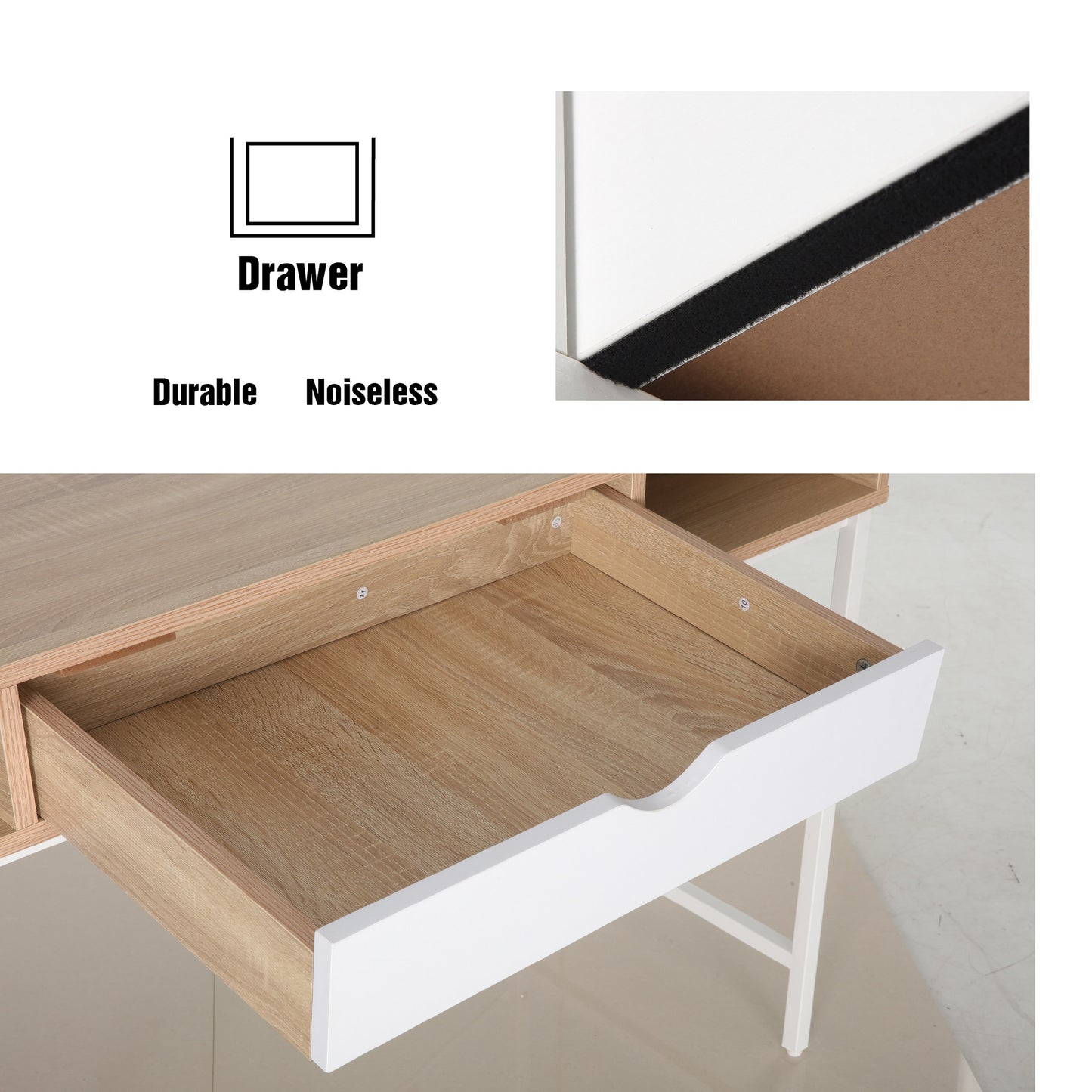 JJS 48' Writing Desk with Power Outlet