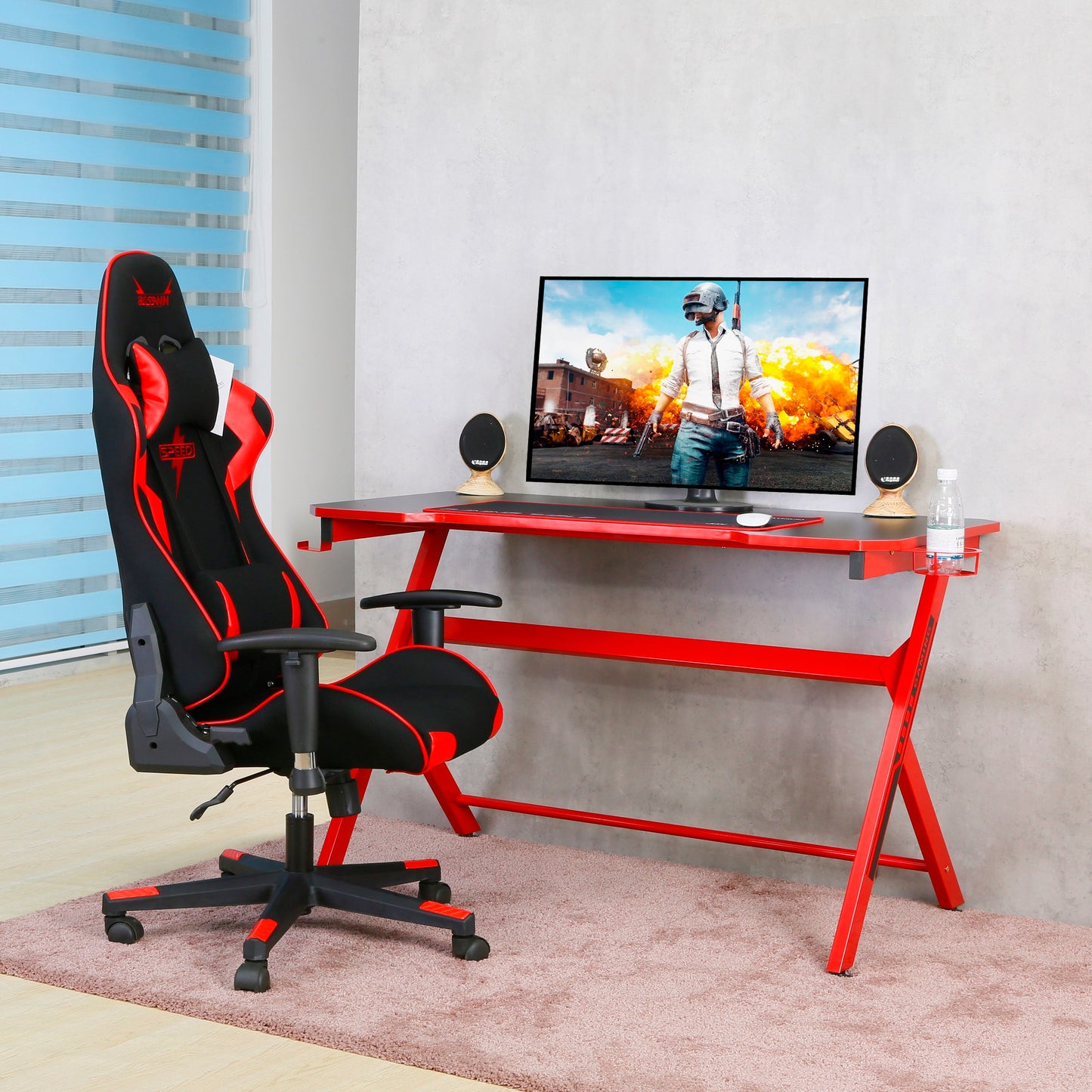 JJS 48" Home Office Gaming Computer Desk with Cable Management