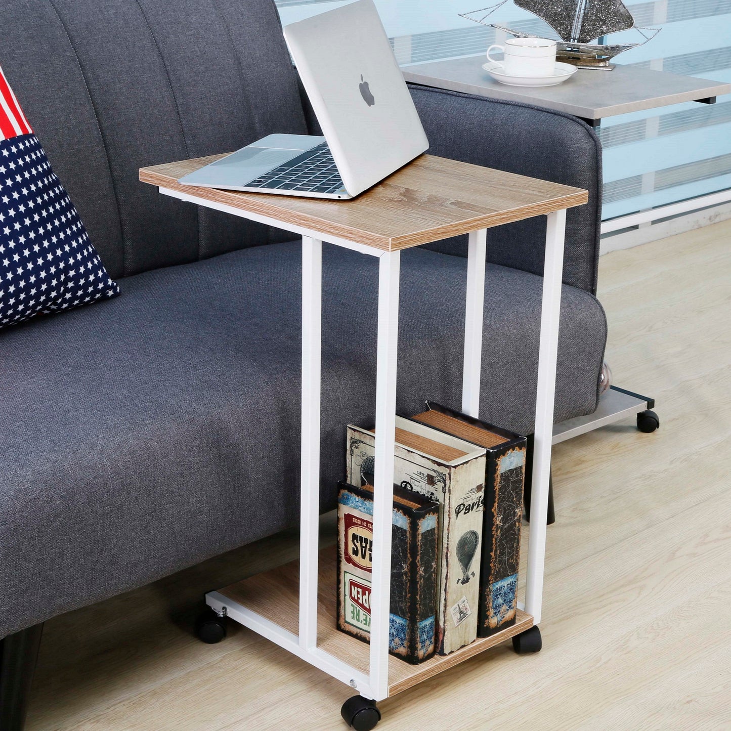 JJS Side End C Table for Sofa, Small Spaces