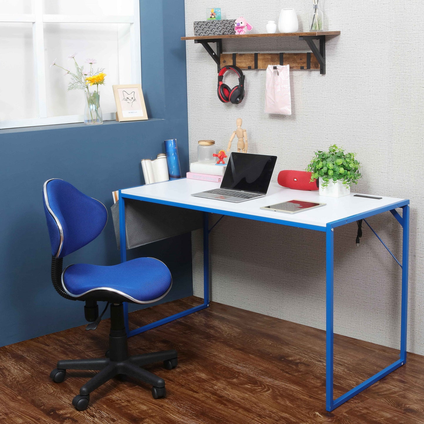 JJS Small Computer Desk Simple Style Writing Desk for Small Spaces Home Office