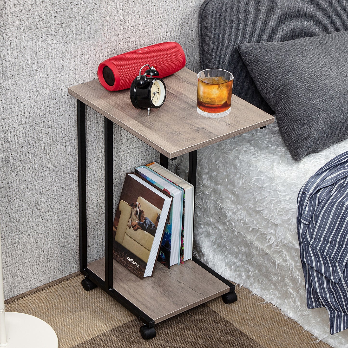 JJS Side End C Table for Sofa, Small Spaces
