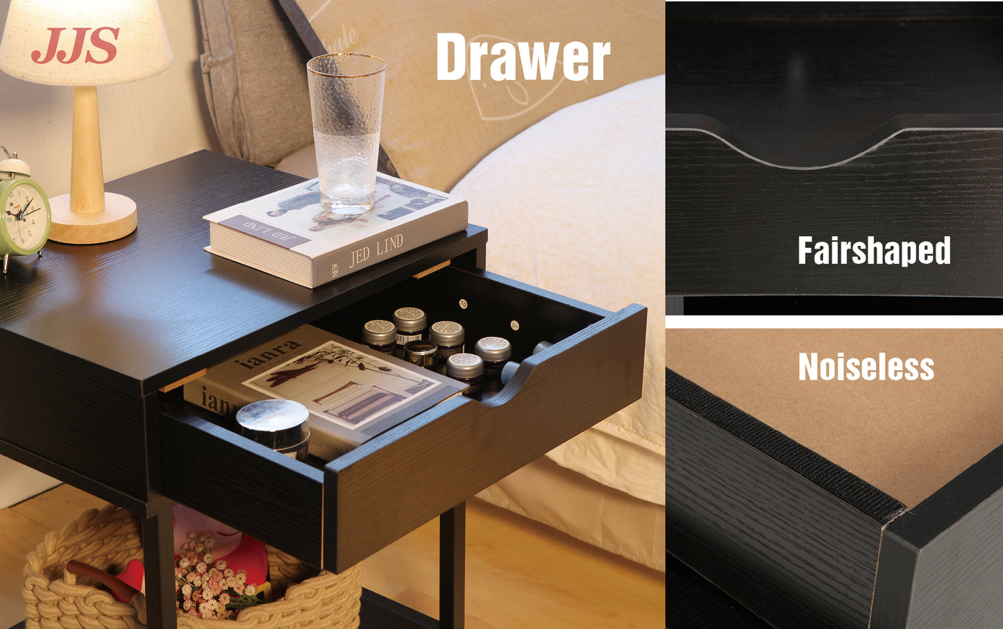 JJS Side End Table, Easy Assembly