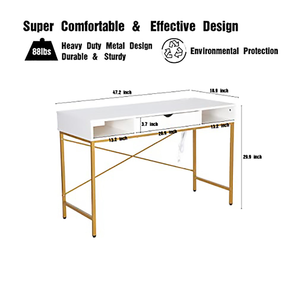 JJS 48' Writing Desk with Power Outlet
