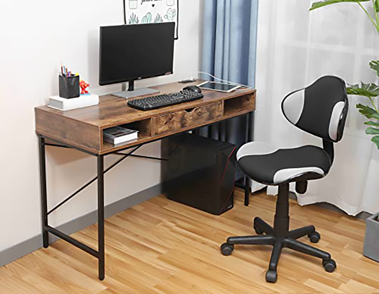 JJS 48' Writing Desk with Power Outlet
