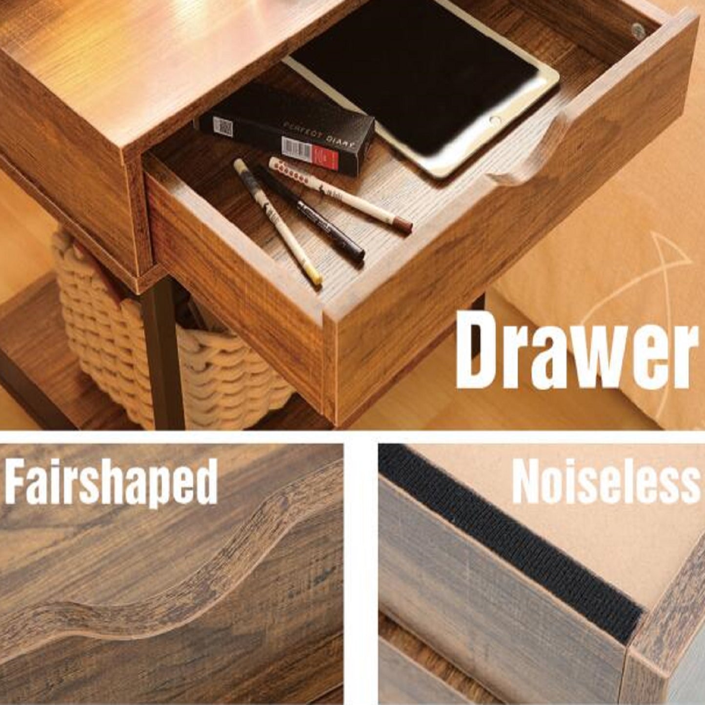 JJS Side End Table, Easy Assembly