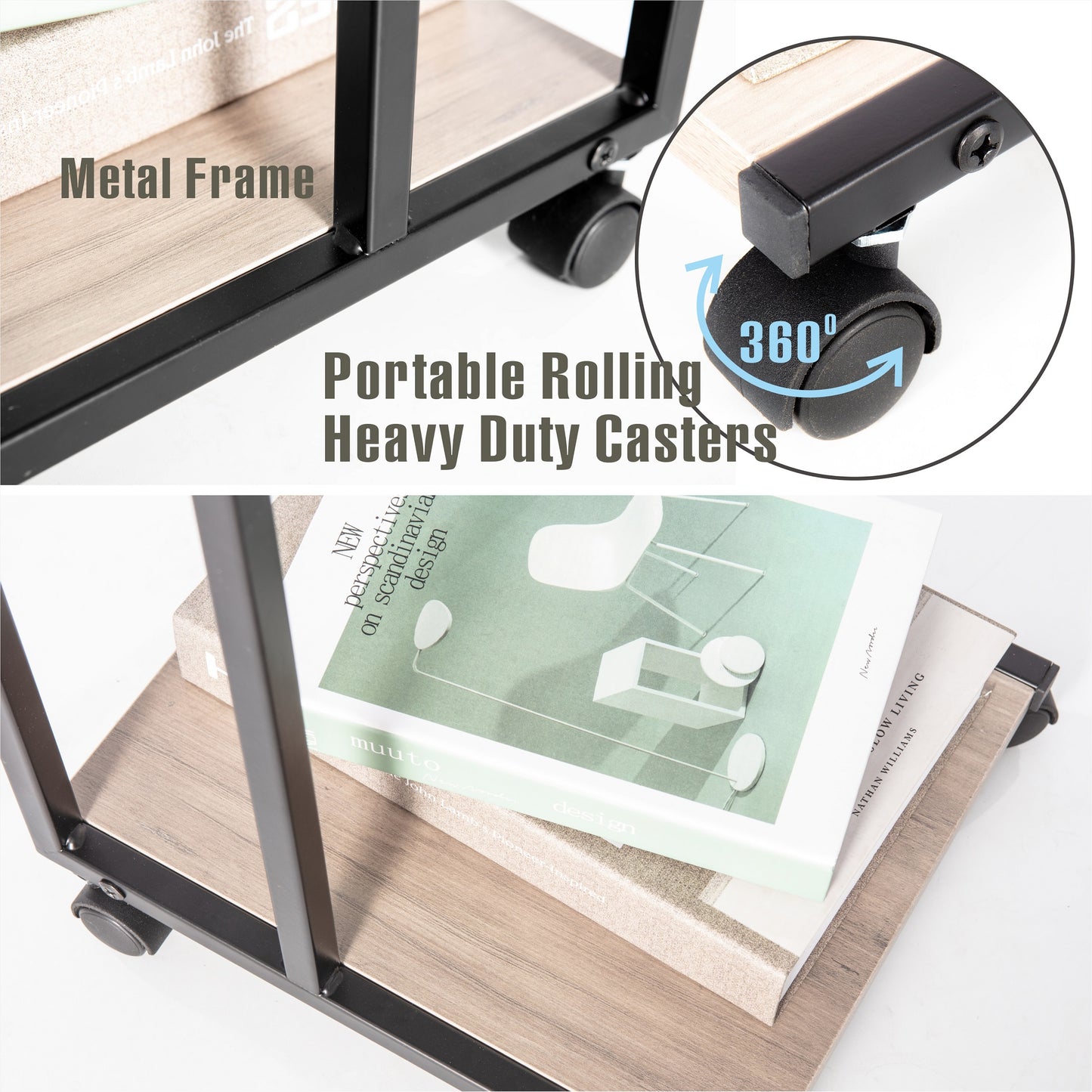 JJS Side End C Table for Sofa, Small Spaces