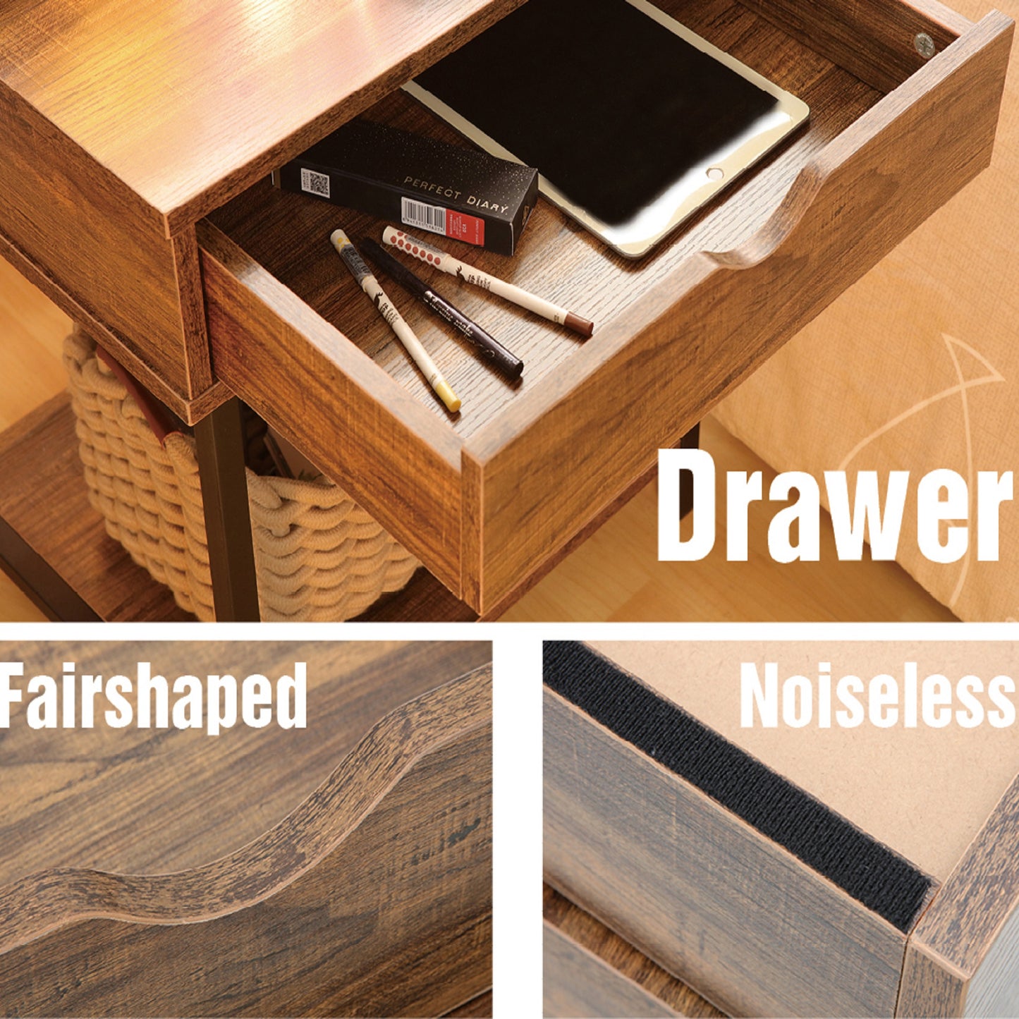JJS Side End Table, Easy Assembly