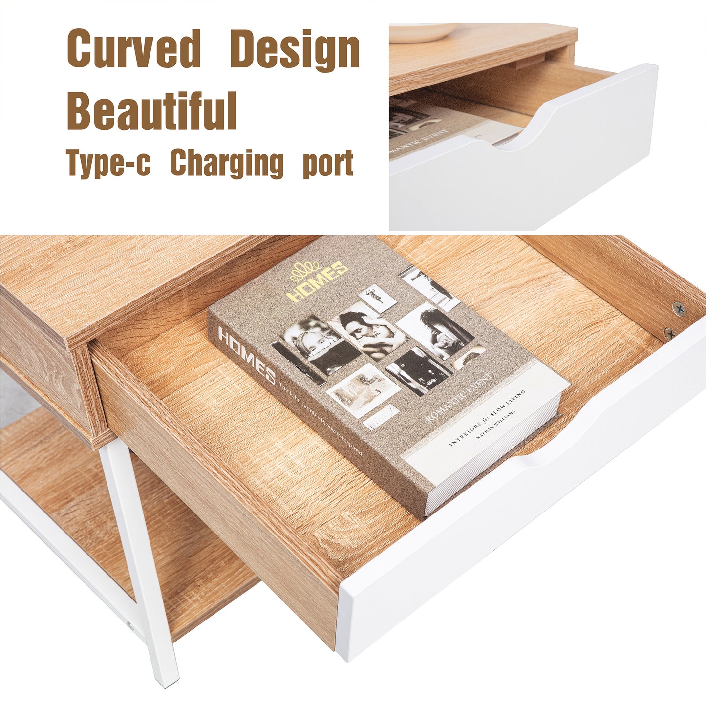 JJS Side End Table, Easy Assembly