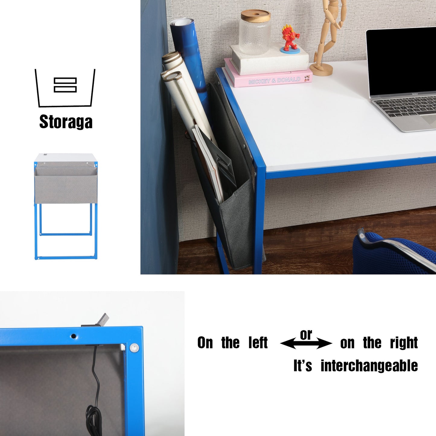 JJS Small Computer Desk Simple Style Writing Desk for Small Spaces Home Office