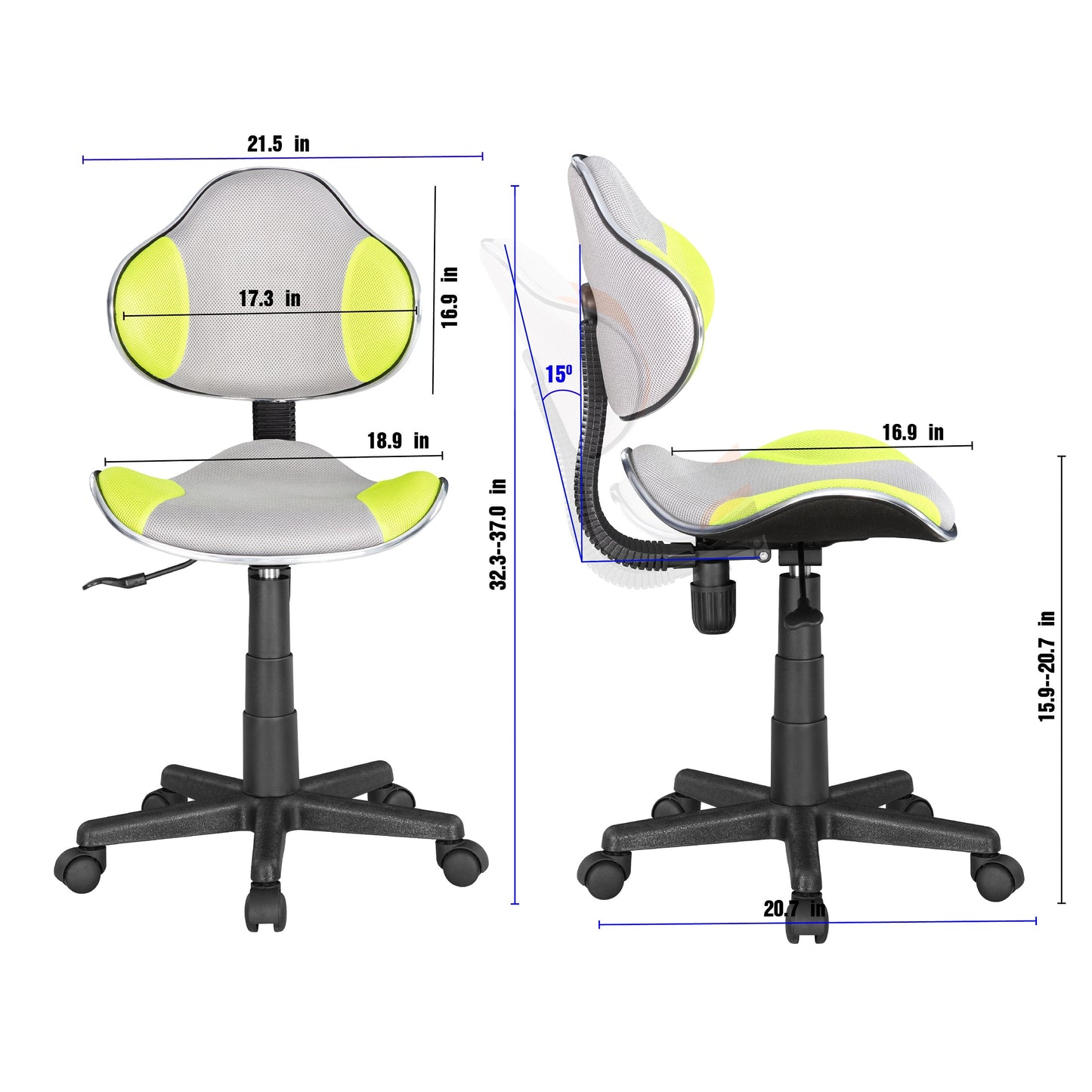 JJS Home Office Low Back Computer Executive Chair