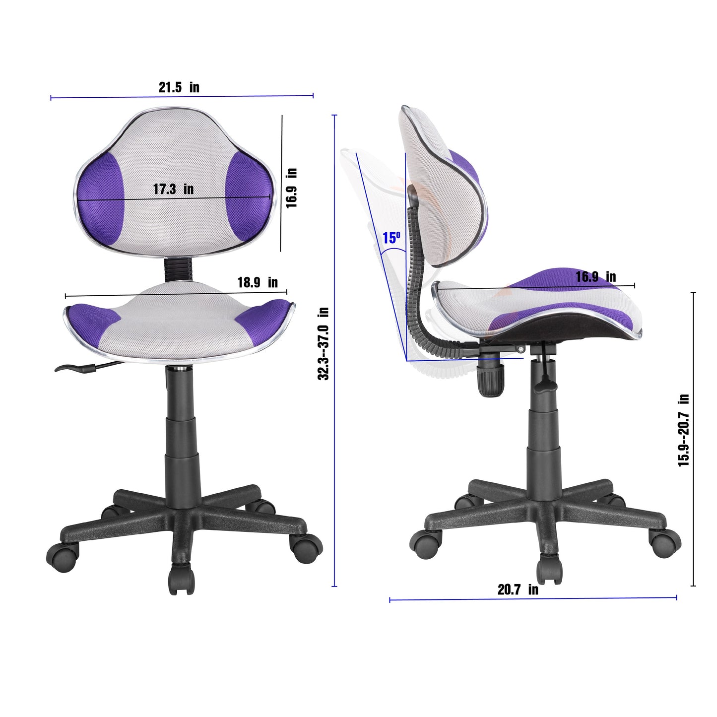 JJS Home Office Low Back Computer Executive Chair
