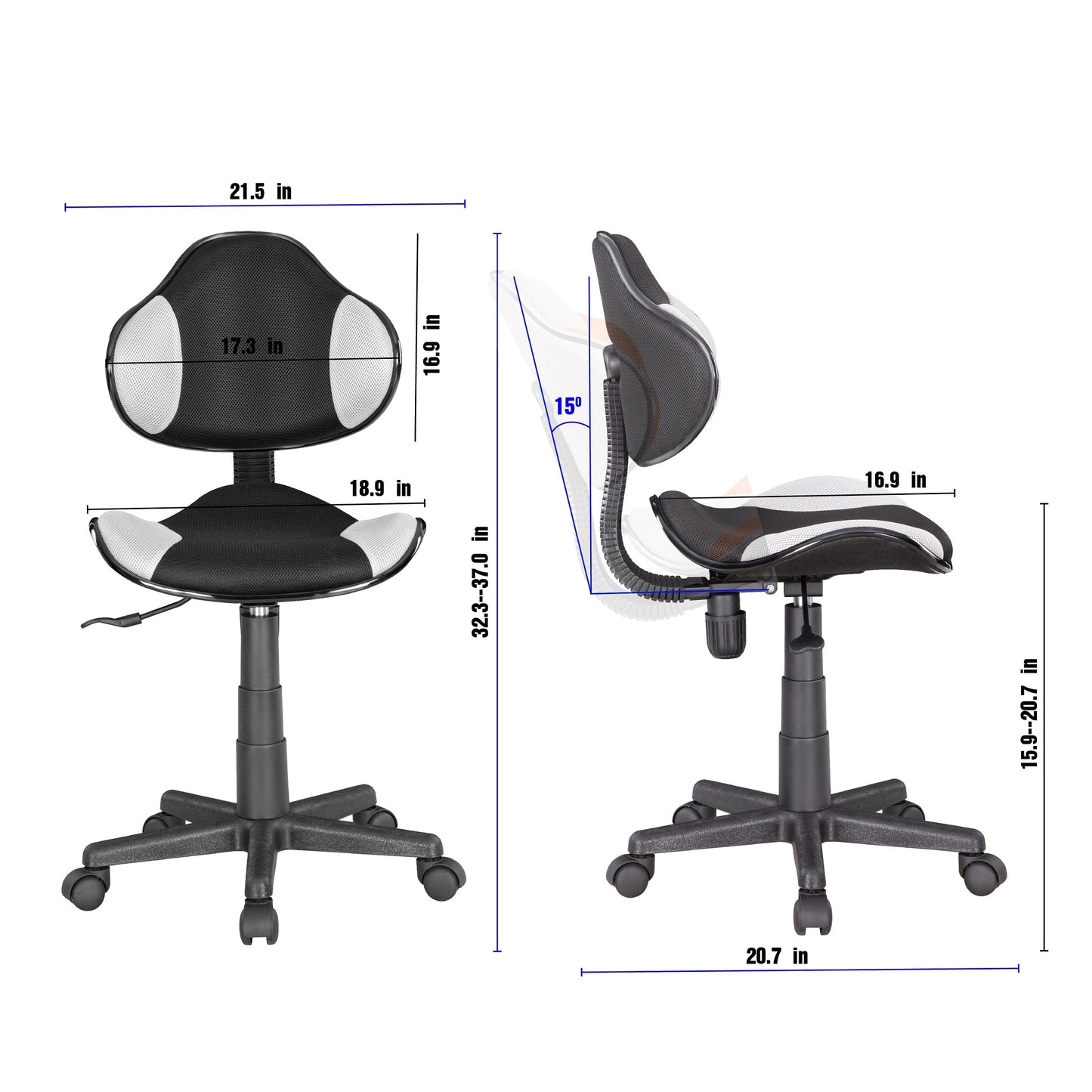 JJS Home Office Low Back Computer Executive Chair