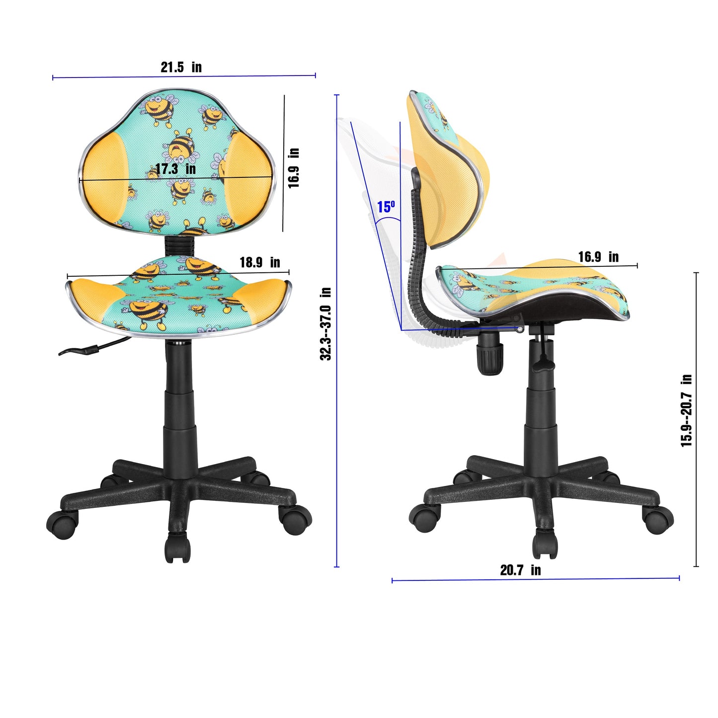 JJS Home Office Low Back Computer Executive Chair