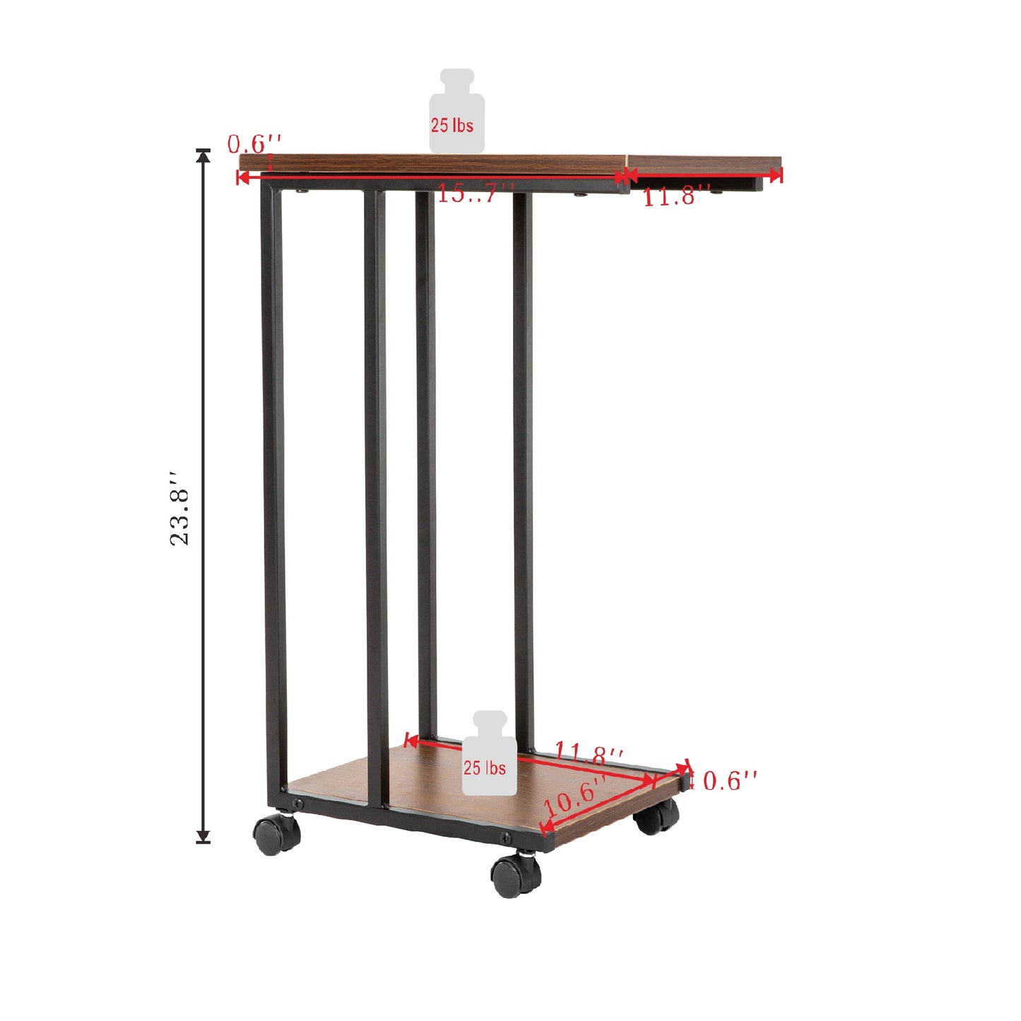 JJS Side End C Table for Sofa, Small Spaces