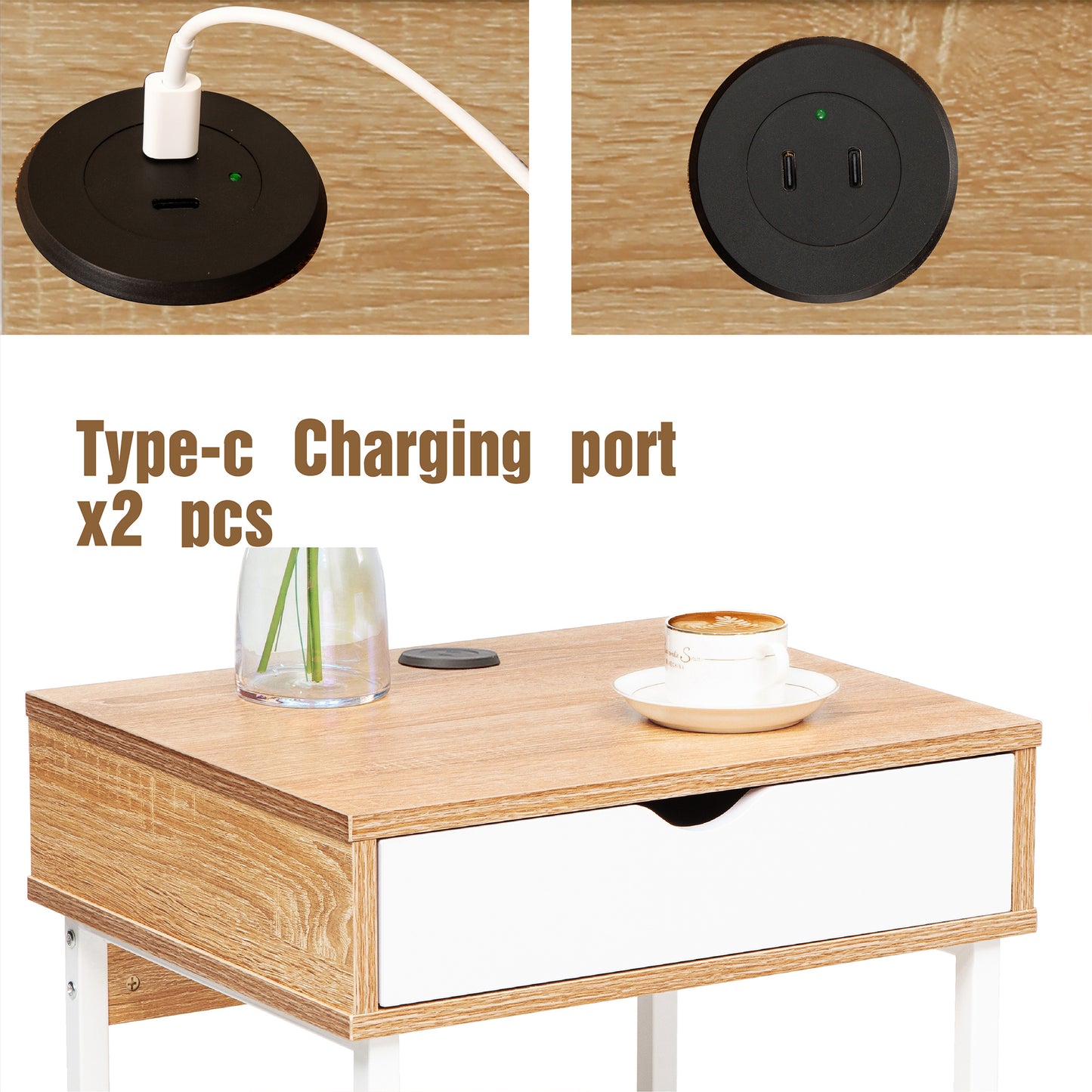 JJS Side End Table, Easy Assembly