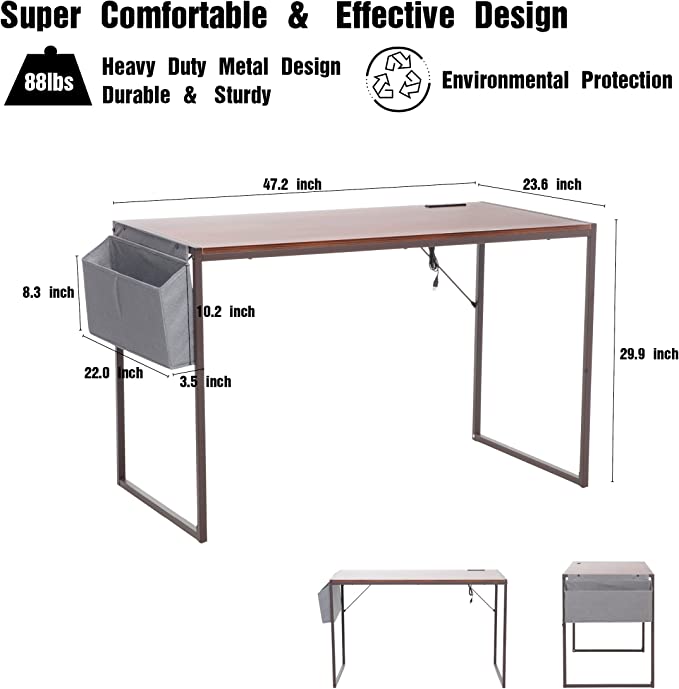 JJS Small Computer Desk Simple Style Writing Desk for Small Spaces Home Office