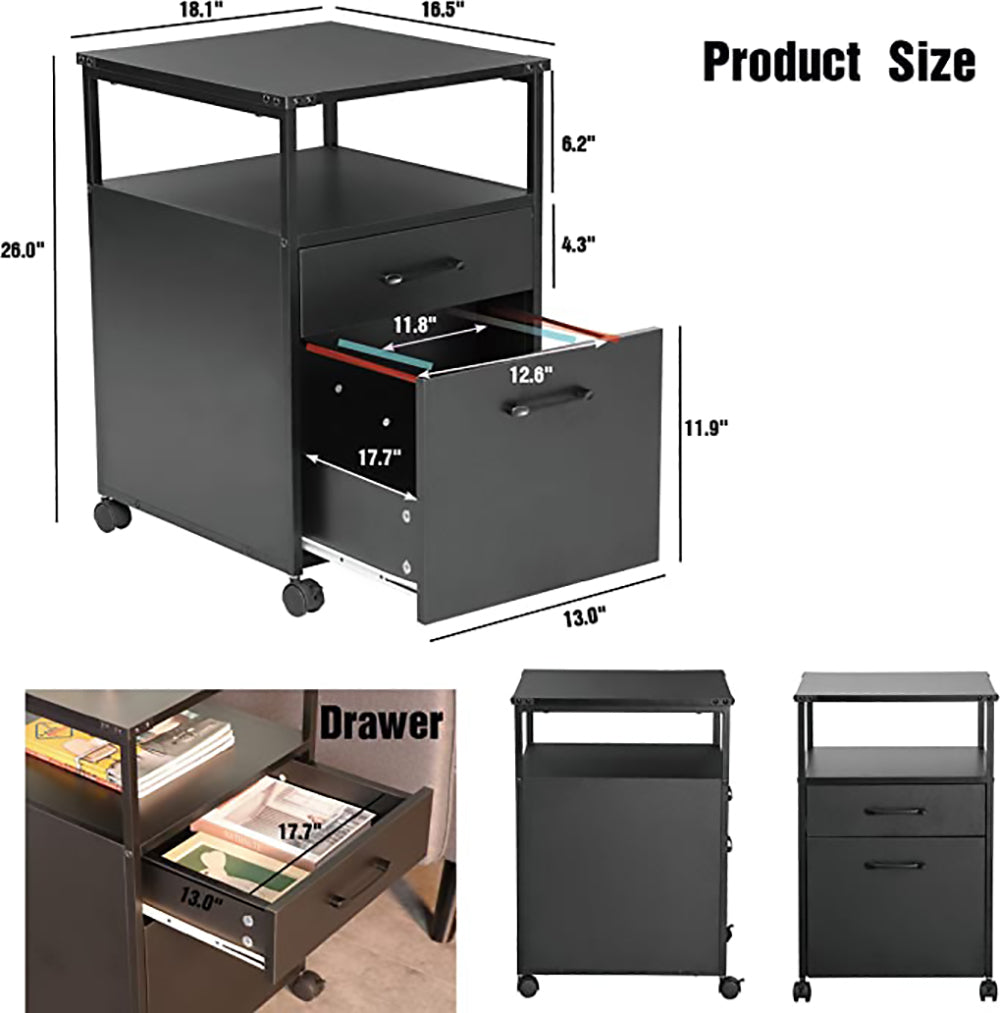 JJS Wood File Cabinet