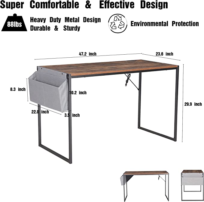 JJS Small Computer Desk Simple Style Writing Desk for Small Spaces Home Office