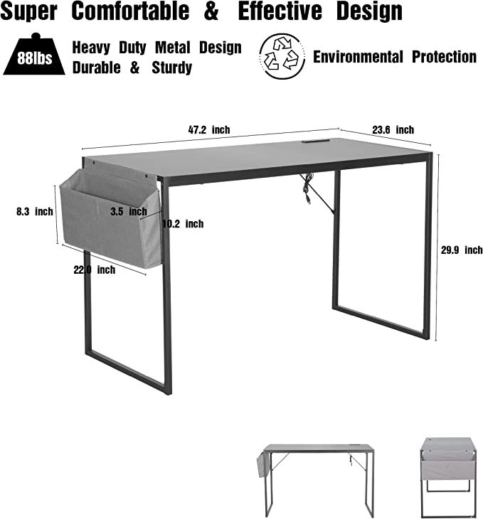 JJS Small Computer Desk Simple Style Writing Desk for Small Spaces Home Office